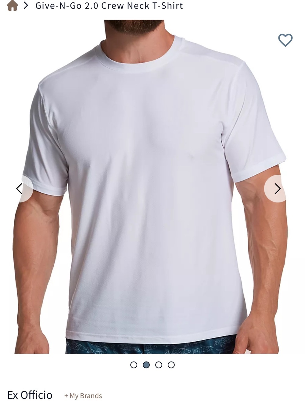 Exofficio White Crew Neck Travel Tee - Lightweight Performance( 3 shirts)